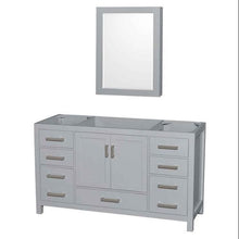 Load image into Gallery viewer, 60" Single Sheffield Vanity in Oyster Gray (Base Only)