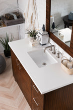 Load image into Gallery viewer, Metropolitan 48&quot; Single Vanity, American Walnut, w/ 3 CM White Zeus Quartz Top