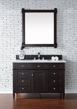 Load image into Gallery viewer, Brittany 48&quot; Burnished Mahogany Single Vanity w/ 3 CM Classic White Quartz Top James Martin
