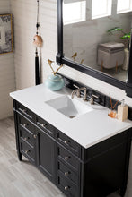 Load image into Gallery viewer, Brittany 48&quot; Black Onyx Single Vanity w/ 3 CM Classic White Quartz Top James Martin