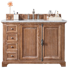 Load image into Gallery viewer, Providence 48&quot; Single Vanity Cabinet, Driftwood, w/ 3 CM Eternal Jasmine Pearl Quartz Top