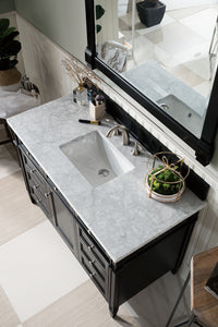 Bathroom Vanities Outlet Atlanta Renovate for LessBrittany 48" Black Onyx Single Vanity w/ 3 CM Carrara Marble Top