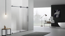 Load image into Gallery viewer, Sofi 60 in. x 79 in. Frameless Rolling Shower Door in Black