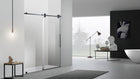Sofi 60 in. x 79 in. Frameless Rolling Shower Door in Black