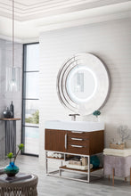 Load image into Gallery viewer, Columbia 36&quot; Single Vanity, Coffee Oakw/ Glossy White Composite Top