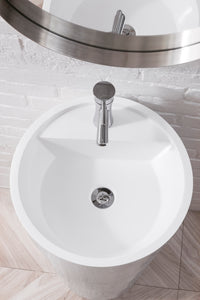 Bathroom Vanities Outlet Atlanta Renovate for LessQuebec 17.5" Solid Surface Pedestal Sink, Bright White
