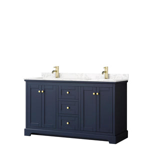 60" Double Avery Vanity in Navy (Base Only)