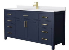 66 in. Single Beckett in Navy (Base Only)