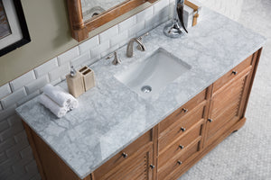 Bathroom Vanities Outlet Atlanta Renovate for LessSavannah 60" Driftwood Single Vanity w/ 3 CM Carrara Marble Top