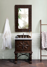 Load image into Gallery viewer, Balmoral 26&quot; Single Vanity Cabinet, Antique Walnut w/ 3 CM Carrara Marble Top