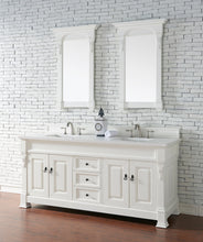 Load image into Gallery viewer, Brookfield 72&quot; Double Vanity, Bright White w/ 3 CM White Zeus Quartz Top