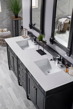 Load image into Gallery viewer, Brittany 72&quot; Black Onyx Double Vanity w/ 3 CM White Zeus Quartz Top