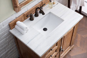 Providence 36" Driftwood Single Vanity w/ 3 CM Arctic Fall Solid Surface Top