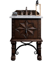 Load image into Gallery viewer, Balmoral 26&quot; Single Vanity Cabinet, Antique Walnut w/ 3 CM Carrara Marble Top