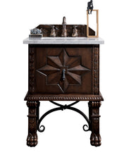 Load image into Gallery viewer, Balmoral 26&quot; Single Vanity Cabinet, Antique Walnut w/ 3 CM Arctic Fall Solid Surface Top