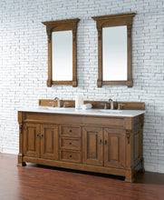 Load image into Gallery viewer, Brookfield 72&quot; Double Vanity, Country Oak w/ 3 CM White Zeus Quartz Top