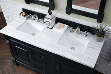 Load image into Gallery viewer, Brookfield 60&quot; Double Vanity, Antique Black w/ 3 CM Arctic Fall Solid Surface Top