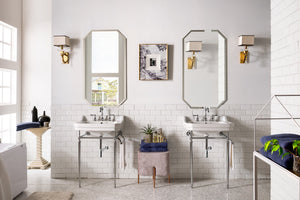 Wellington 24" Single Console Single Sink w/ Chrome Finish Stand James Martin