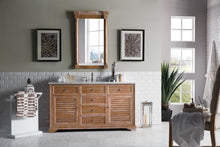 Load image into Gallery viewer, Savannah 60&quot; Driftwood Single Vanity w/ 3 CM Carrara Marble Top