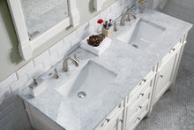 Load image into Gallery viewer, Bathroom Vanities Outlet Atlanta Renovate for LessBrittany 60&quot; Bright White Double Vanity w/ 3 CM Carrara Marble Top
