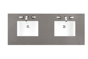 Bathroom Vanities Outlet Atlanta Renovate for Less60" Double Top, 3 CM Grey Expo Quartz w/ Sink