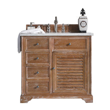 Load image into Gallery viewer, Savannah 36&quot; Driftwood Single Vanity w/ 3 CM Carrara Marble Top