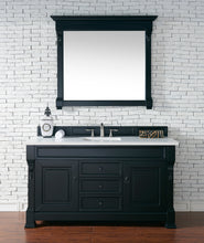 Load image into Gallery viewer, Brookfield 60&quot; Single Vanity, Antique Black w/ 3 CM Classic White Quartz Top