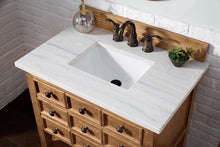 Load image into Gallery viewer, Malibu 36&quot; Single Vanity, Honey Alder w/ 3 CM Arctic Fall Solid Surface Top