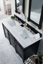 Load image into Gallery viewer, Brittany 60&quot; Black Onyx Double Vanity w/ 3 CM Arctic Fall Solid Surface Top