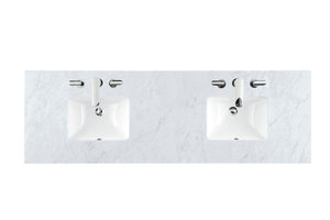 Bathroom Vanities Outlet Atlanta Renovate for Less72" Double 3 CM Top, Carrara White w/ Sink