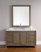 Load image into Gallery viewer, Chicago 60&quot; Single Vanity, Whitewashed Walnut w/ 3 CM Classic White Quartz Top