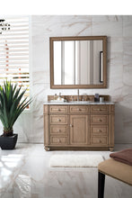 Load image into Gallery viewer, Bristol 48&quot; Single Vanity, Whitewashed Walnut, w/ 3 CM Carrara Marble Top