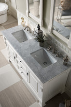 Load image into Gallery viewer, Bathroom Vanities Outlet Atlanta Renovate for LessBrookfield 60&quot; Double Vanity, Bright White w/ 3 CM Carrara Marble Top