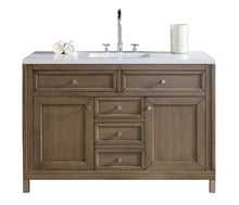 Load image into Gallery viewer, Chicago 48&quot; Single Vanity Whitewashed Walnut, w/ 3 CM Classic White Quartz Top James Martin