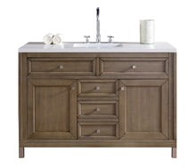 Load image into Gallery viewer, Chicago 48&quot; Single Vanity, Whitewashed Walnut w/ 3 CM White Zeus Quartz Top