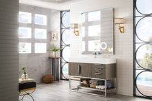 Load image into Gallery viewer, Columbia 48&quot; Single Vanity, Ash Gray w/ Glossy White Composite Top