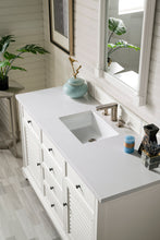 Load image into Gallery viewer, Savannah 60&quot; Single Vanity Cabinet, Bright White, w/ 3 CM White Zeus Quartz Top