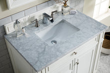 Load image into Gallery viewer, Bristol 36&quot; Single Vanity, Bright White, w/ 3 CM Carrara Marble Top