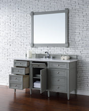 Load image into Gallery viewer, Bathroom Vanities Outlet Atlanta Renovate for LessBrittany 60&quot; Urban Gray Single Vanity w/ 3 CM Classic White Quartz Top
