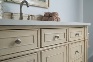 Bathroom Vanities Outlet Atlanta Renovate for LessBristol 48" Single Vanity, Vintage Vanilla, w/ 3 CM White Zeus Quartz Top