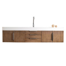 Load image into Gallery viewer, Mercer Island 72&quot; Single Vanity, Latte Oak w/ Glossy White Composite Top
