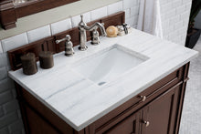 Load image into Gallery viewer, Bathroom Vanities Outlet Atlanta Renovate for LessBrittany 36&quot; Burnished Mahogany Single Vanity w/ 3 CM Arctic Fall Solid Surface Top
