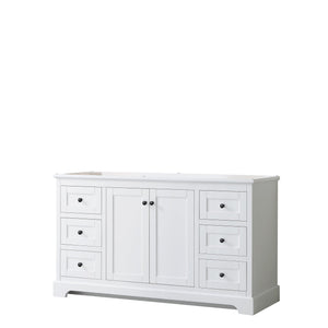 60" Single Avery Vanity in White (Base Only)