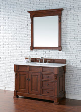Load image into Gallery viewer, Brookfield 48&quot; Warm Cherry Single Vanity  w/ 3 CM Classic White Quartz Top James Martin