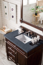 Load image into Gallery viewer, Brittany 36&quot; Burnished Mahogany Single Vanity w/ 3 CM Charcoal Soapstone Quartz Top