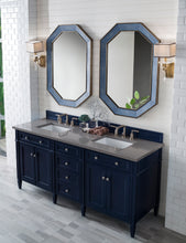 Load image into Gallery viewer, Brittany 72&quot; Victory Blue Double Vanity w/ 3 CM Grey Expo Quartz Top