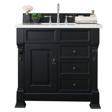 Load image into Gallery viewer, Brookfield 36&quot; Single Vanity, Antique Black w/ 3 CM Arctic Fall Solid Surface Top