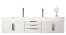 Load image into Gallery viewer, Mercer Island 72&quot; Double Vanity, Glossy White w/ Glossy White Composite Top