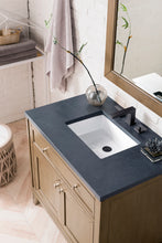 Load image into Gallery viewer, Chicago 36&quot; Single Vanity, Whitewashed Walnut w/ 3 CM Charcoal Soapstone Quartz Top