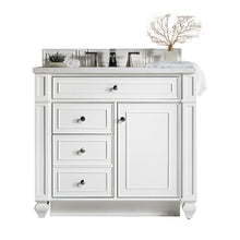 Load image into Gallery viewer, Bristol 36&quot; Single Vanity, Bright White, w/ 3 CM Classic White Quartz Top James Martin